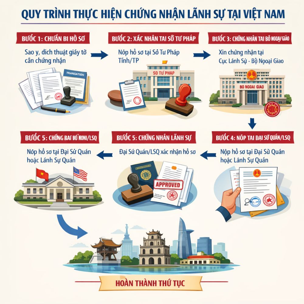 Chuyên viên tại phongdichthuat.com đang kiểm tra tính hợp lệ của con dấu trên văn bản gốc trước khi tiến hành quy trình chứng nhận lãnh sự cho khách hàng.