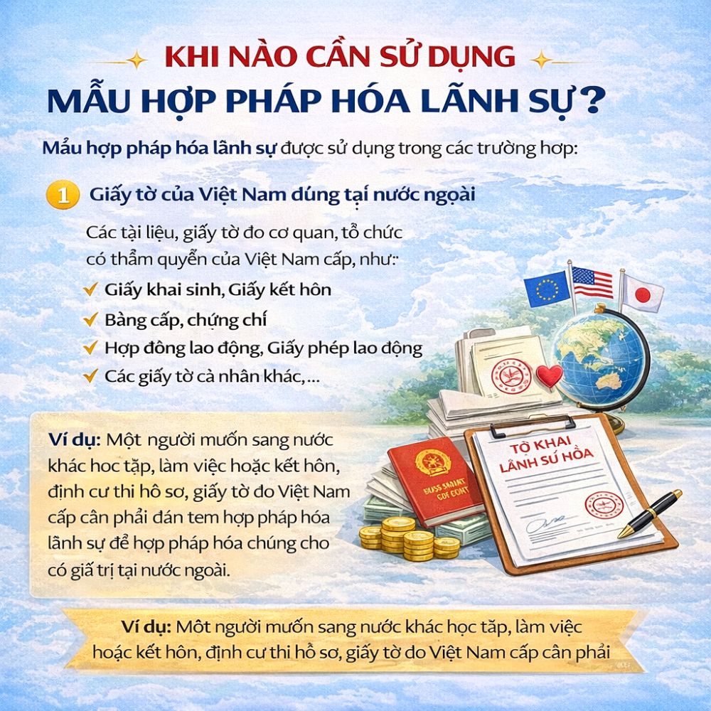 Hướng dẫn điền mẫu hợp pháp hóa lãnh sự khi nộp hồ sơ chứng nhận giấy tờ.