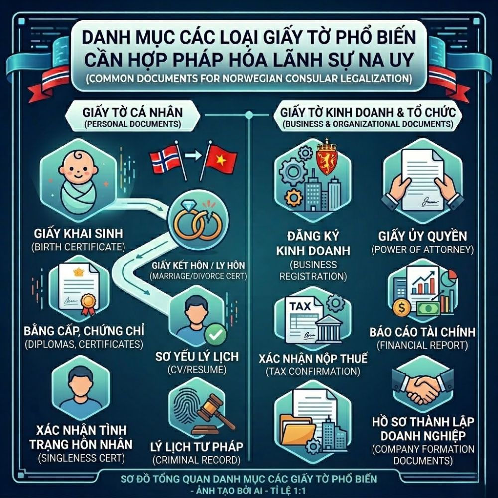 Chuyên gia phongdichthuat.com hiệu đính hồ sơ Hợp pháp hóa lãnh sự Na Uy.