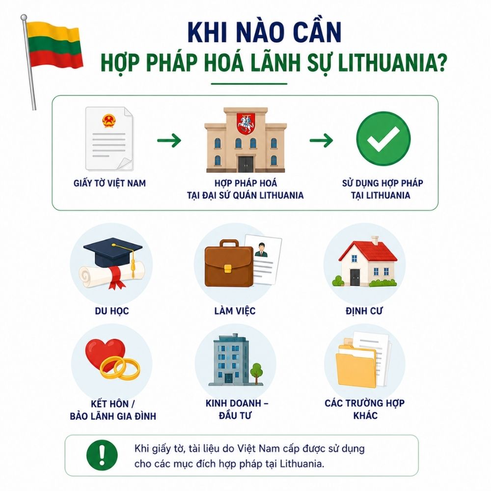 Quy trình xử lý hợp pháp hoá lãnh sự Lithuania nhanh chóng, chuyên nghiệp